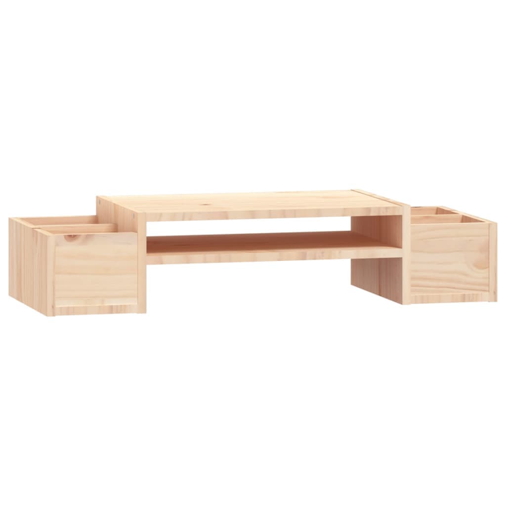 vidaXL Suporte para monitor 70x27,5x15 cm madeira de pinho maciça