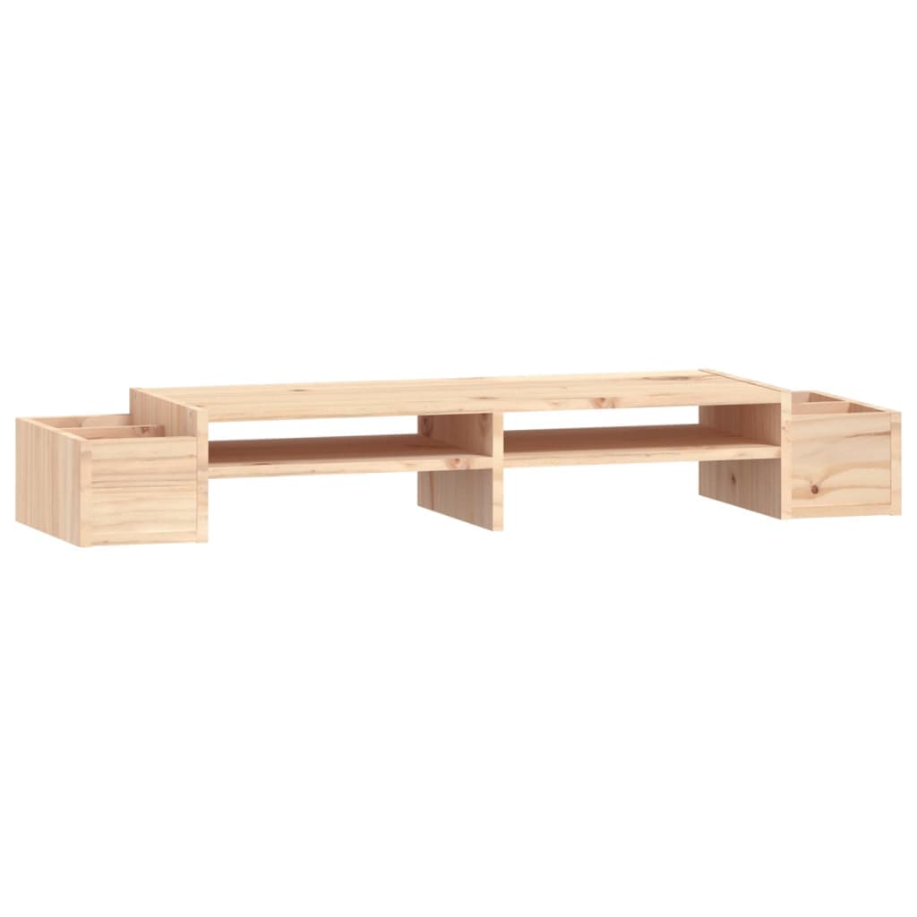 vidaXL Suporte para monitor 100x27,5x15 cm madeira de pinho maciça