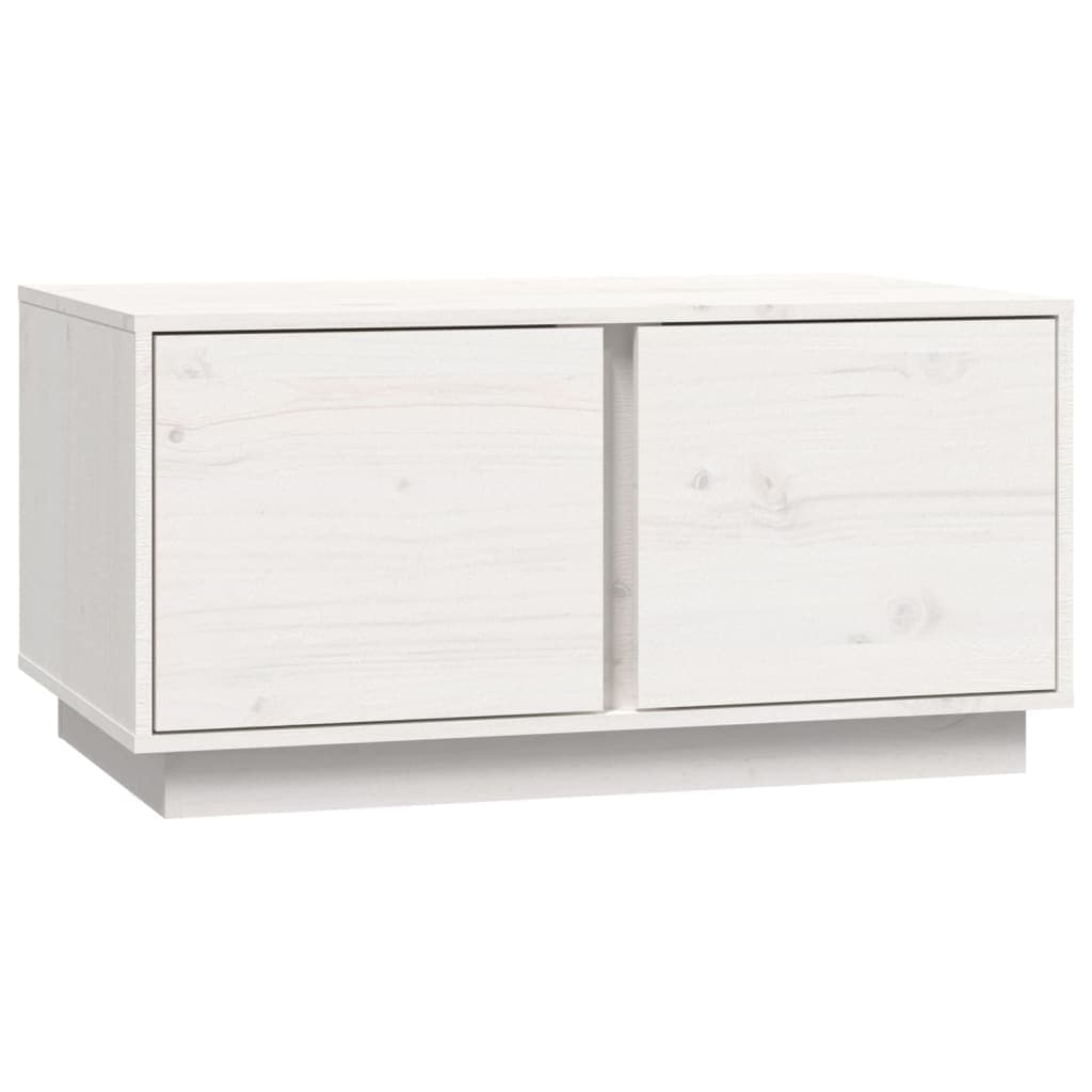 vidaXL Mesa de centro 80x50x40 cm madeira de pinho maciça branco