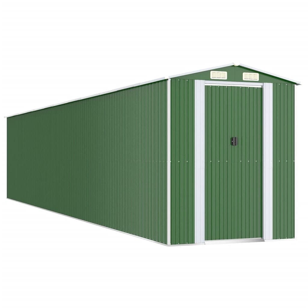 vidaXL Abrigo de jardim 192x1021x223 cm aço galvanizado verde