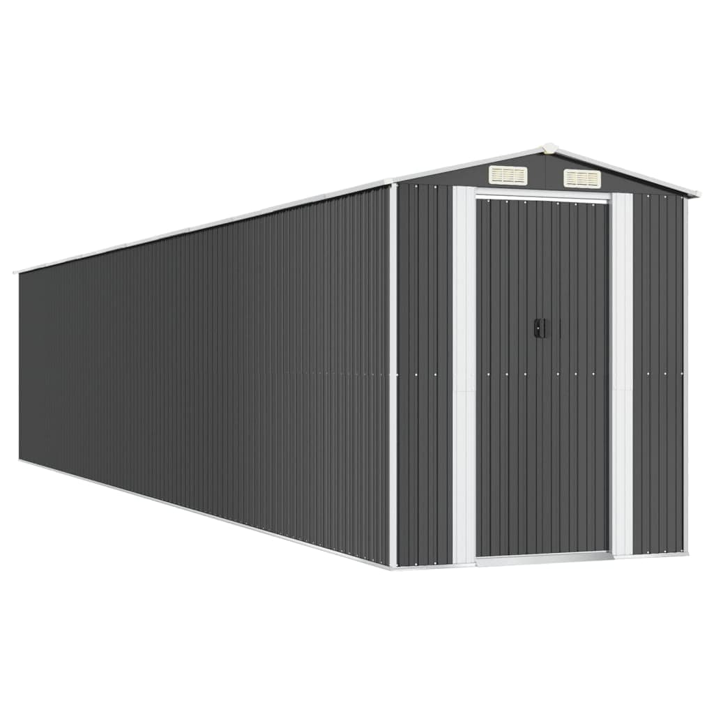vidaXL Abrigo de jardim 192x1021x223 cm aço galvanizado antracite