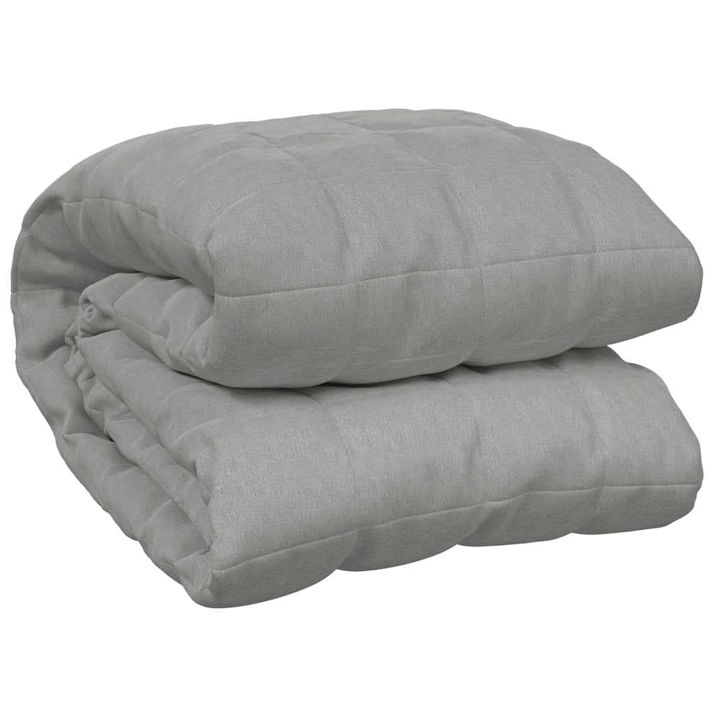 vidaXL Manta pesada 9 kg 200x200 cm tecido cinza