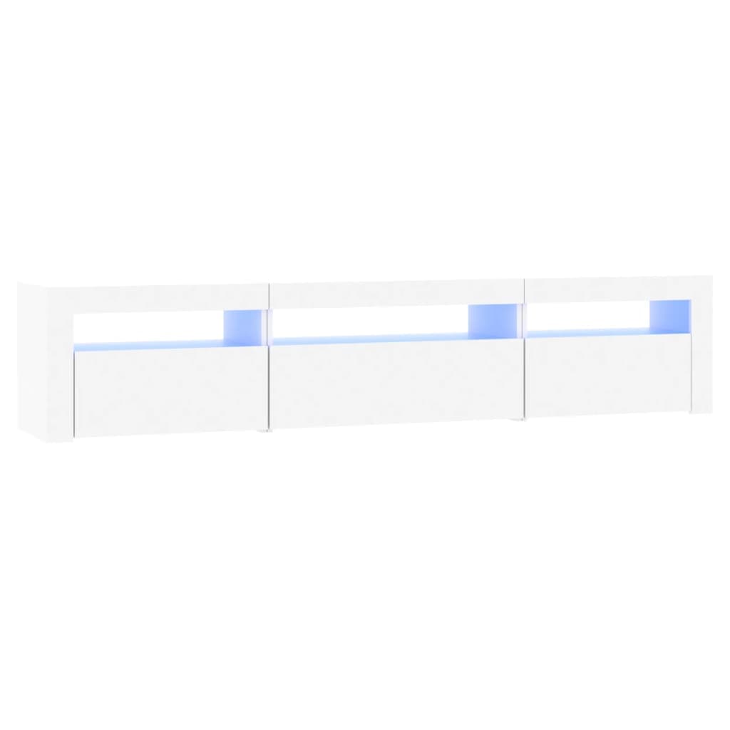 vidaXL Móvel de TV com luzes LED 195x35x40 cm branco
