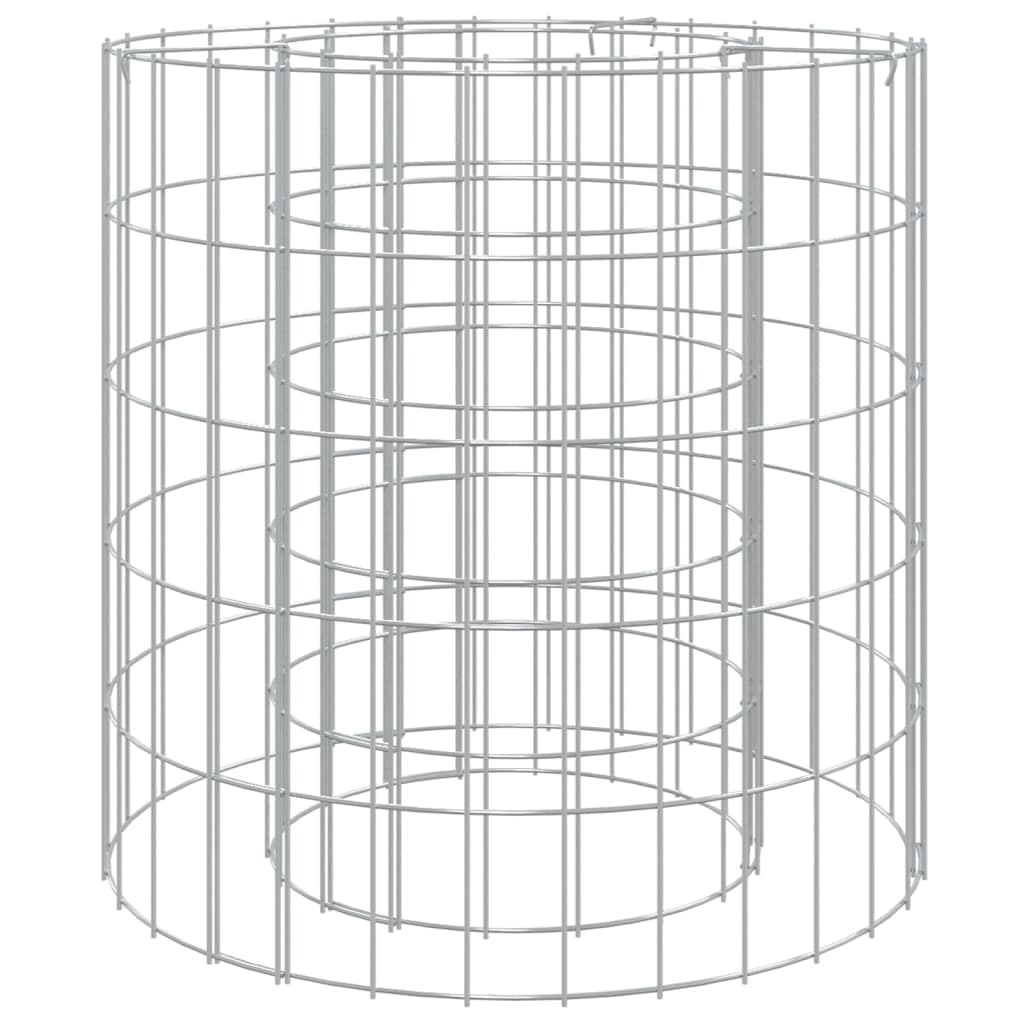 vidaXL Braseira gabião Ø 50 cm ferro galvanizado