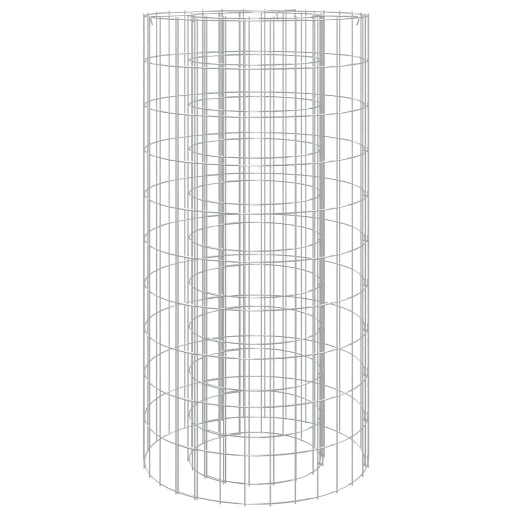vidaXL Braseira gabião Ø 50 cm ferro galvanizado