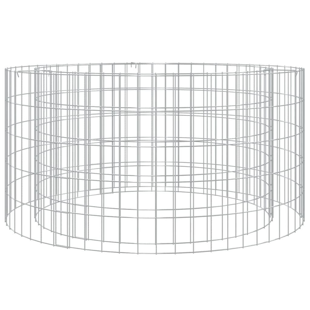 vidaXL Braseira gabião Ø 100 cm ferro galvanizado