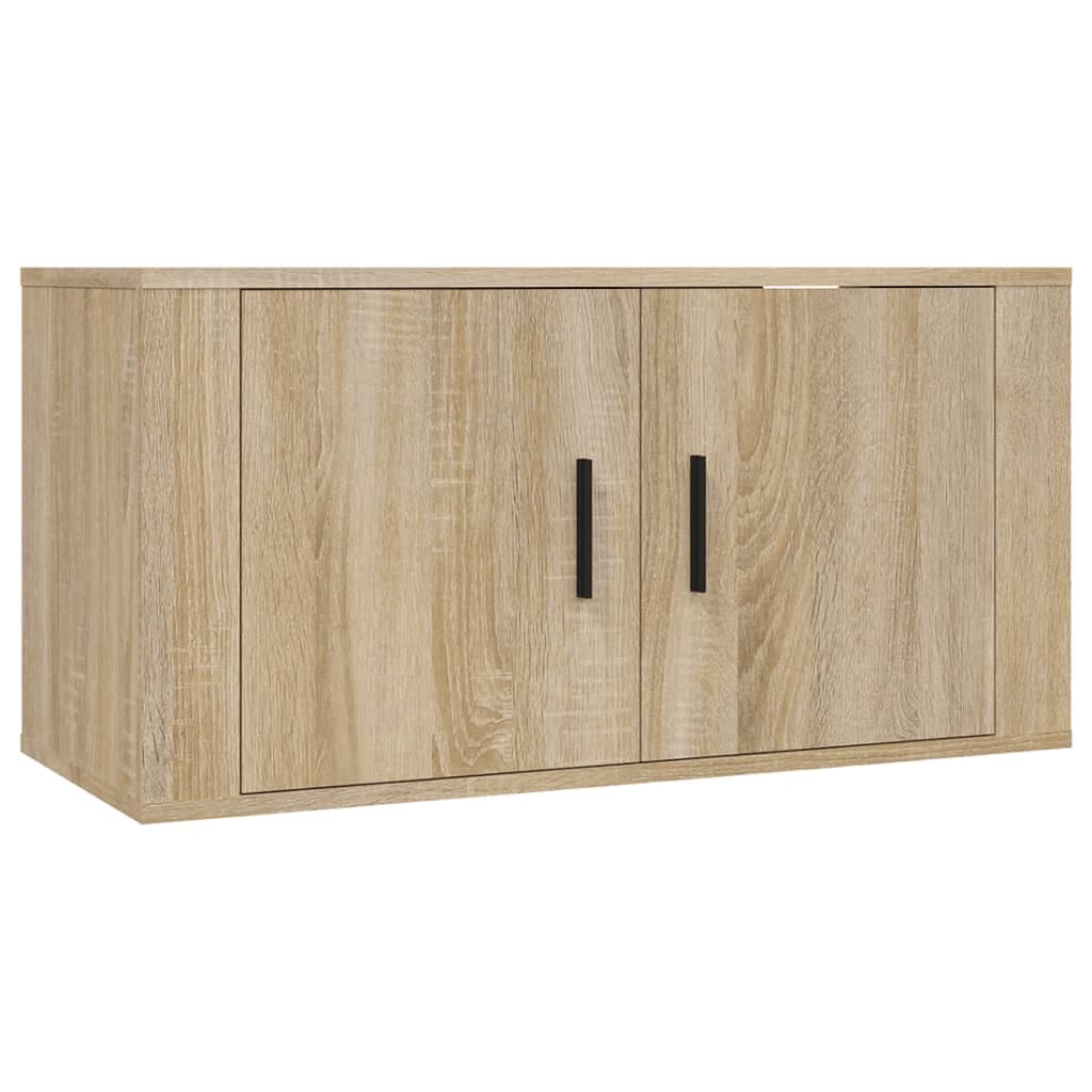 vidaXL Móvel de TV de parede 80x34,5x40 cm castanho sonoma