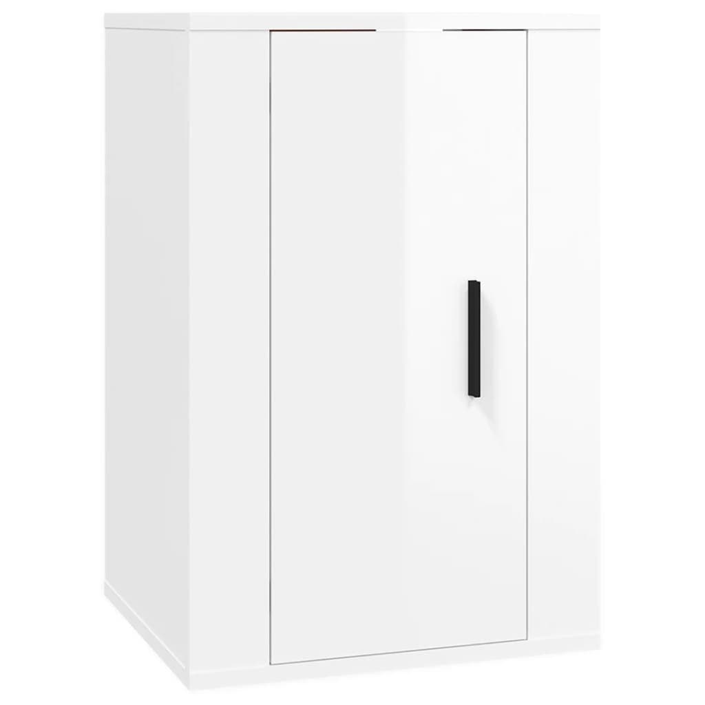 vidaXL Móvel de TV de parede 40x34,5x60 cm branco brilhante