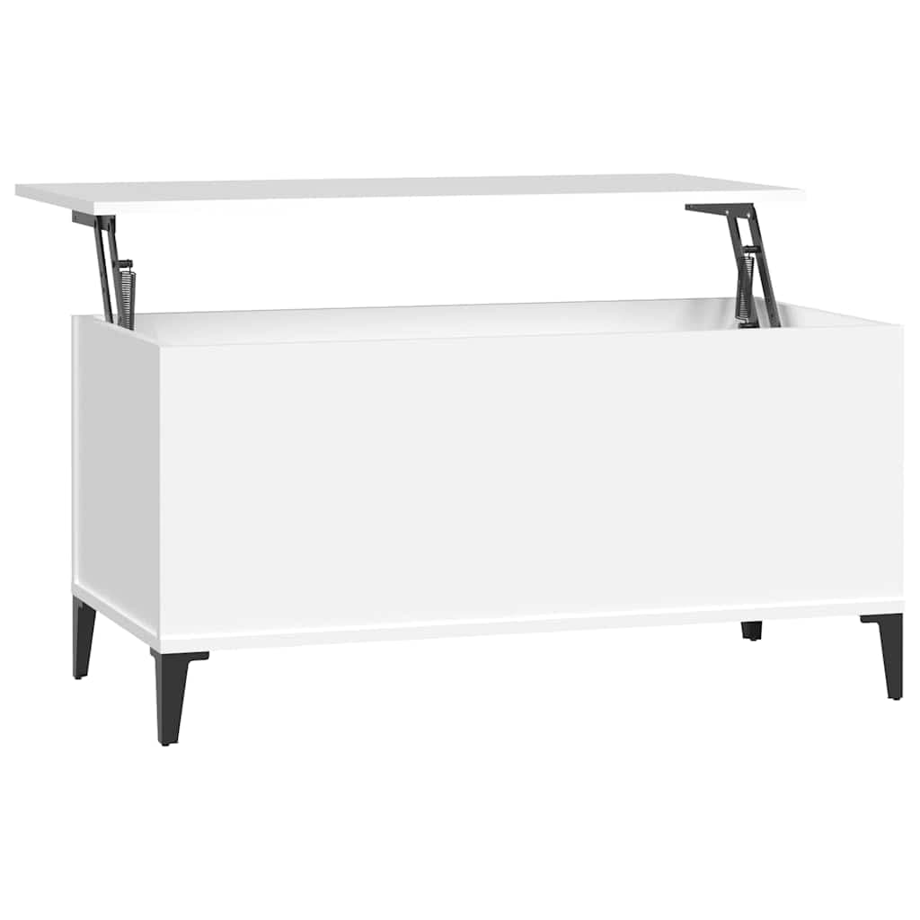 vidaXL Mesa de centro 90x44,5x45 cm derivados de madeira branco