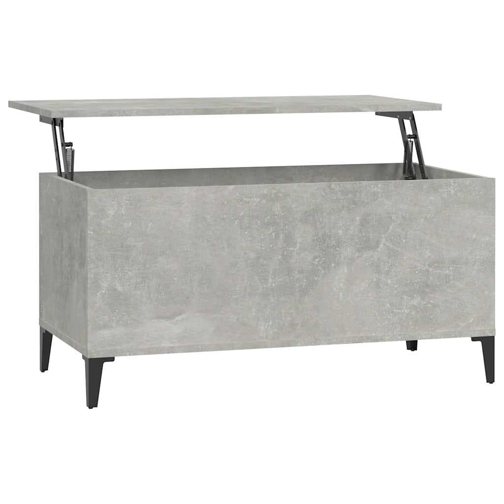 vidaXL Mesa de centro 90x44,5x45 derivados de madeira cinzento cimento