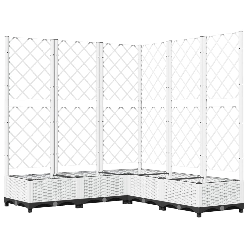 Vaso/floreira Jardim com Treliça 120x120x121,5 cm Pp Branco - 153287