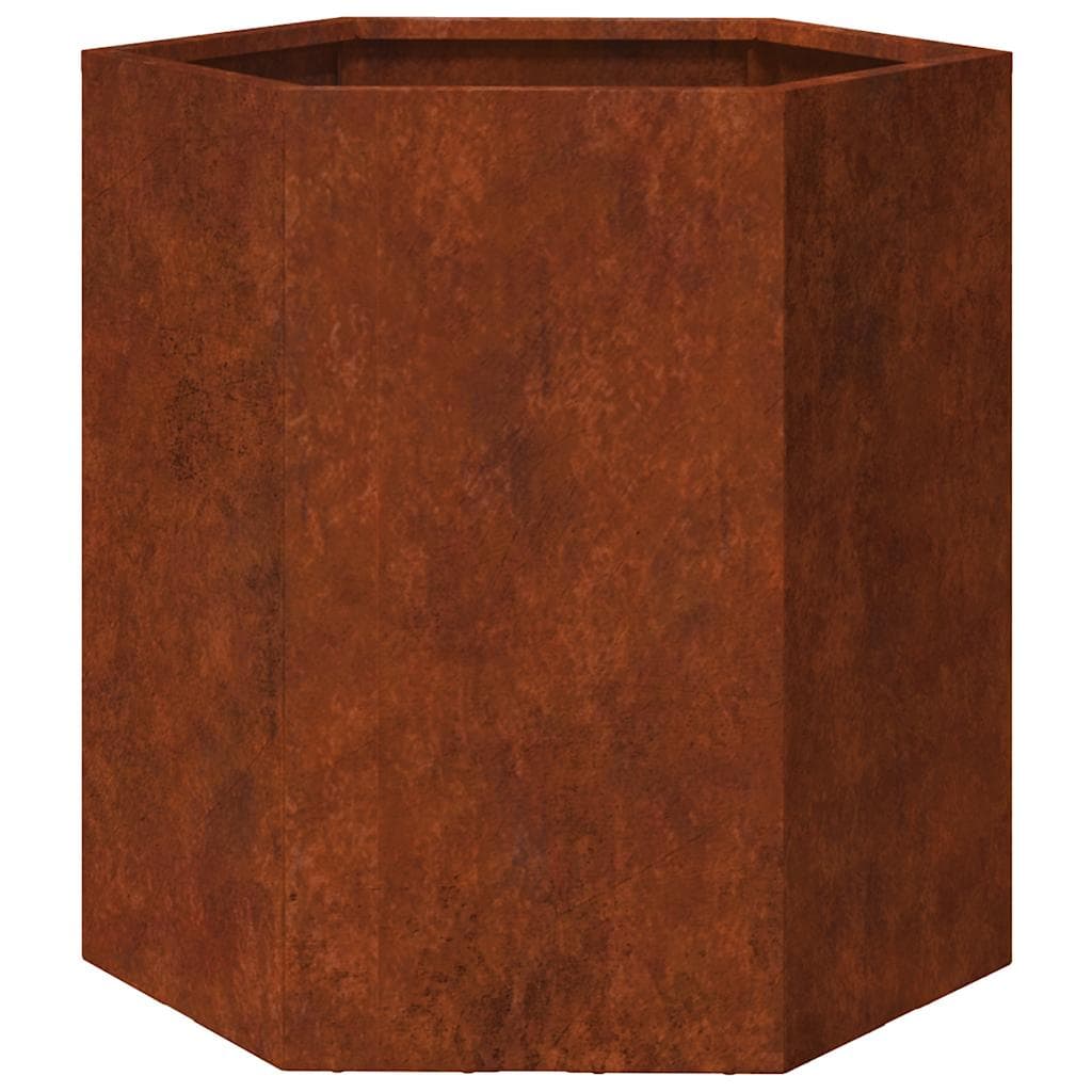 vidaXL Vaso/floreira 40x40x45 cm aço corten cor enferrujado