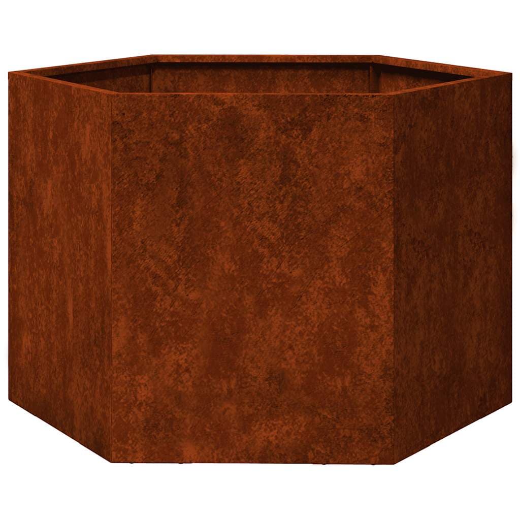 vidaXL Vaso/floreira 60x60x45 cm aço corten cor enferrujado