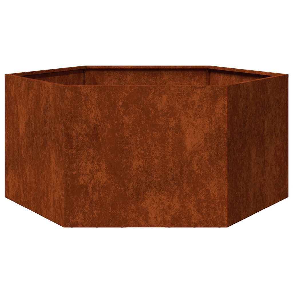 vidaXL Vaso/floreira 90x90x45 cm aço corten cor enferrujado