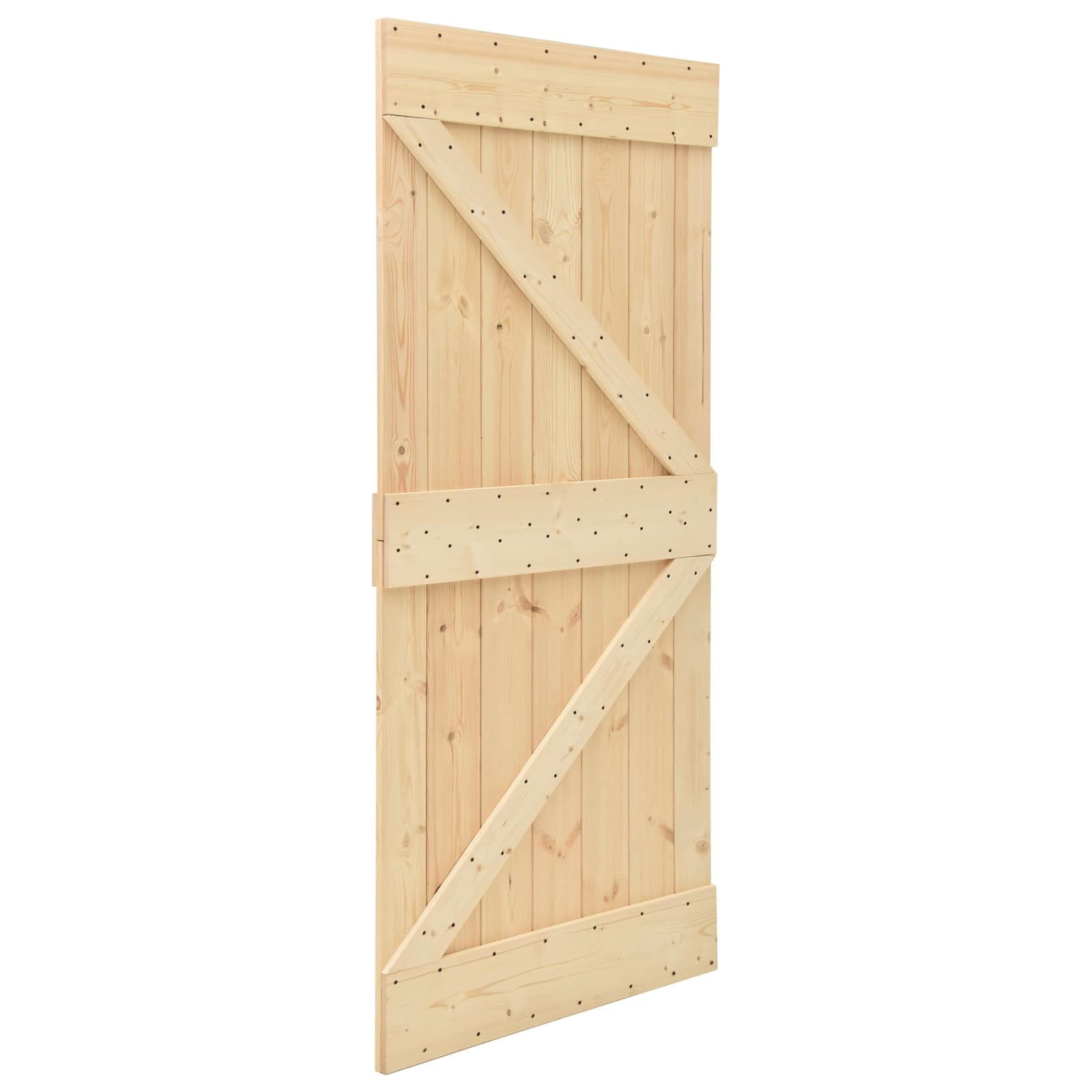 vidaXL Porta NARVIK 100 x 210 cm Madeira de Pinus Sólida (Não Tratada)