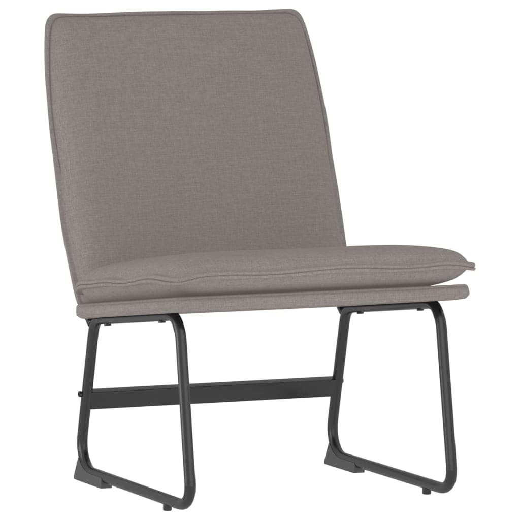 vidaXL Cadeira lounge 52x75x76 cm tecido cinzento-acastanhado