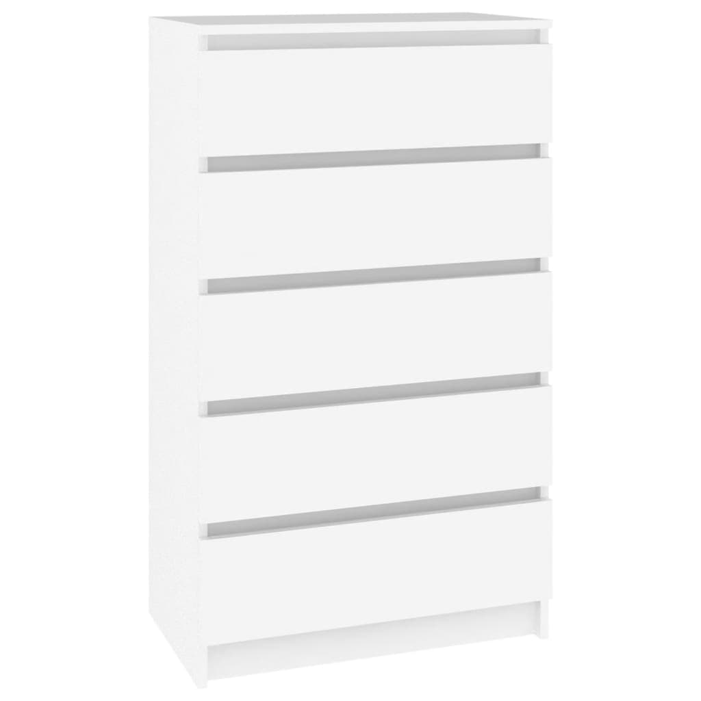 vidaXL Armário de gavetas 60x36x103 cm derivados de madeira branco