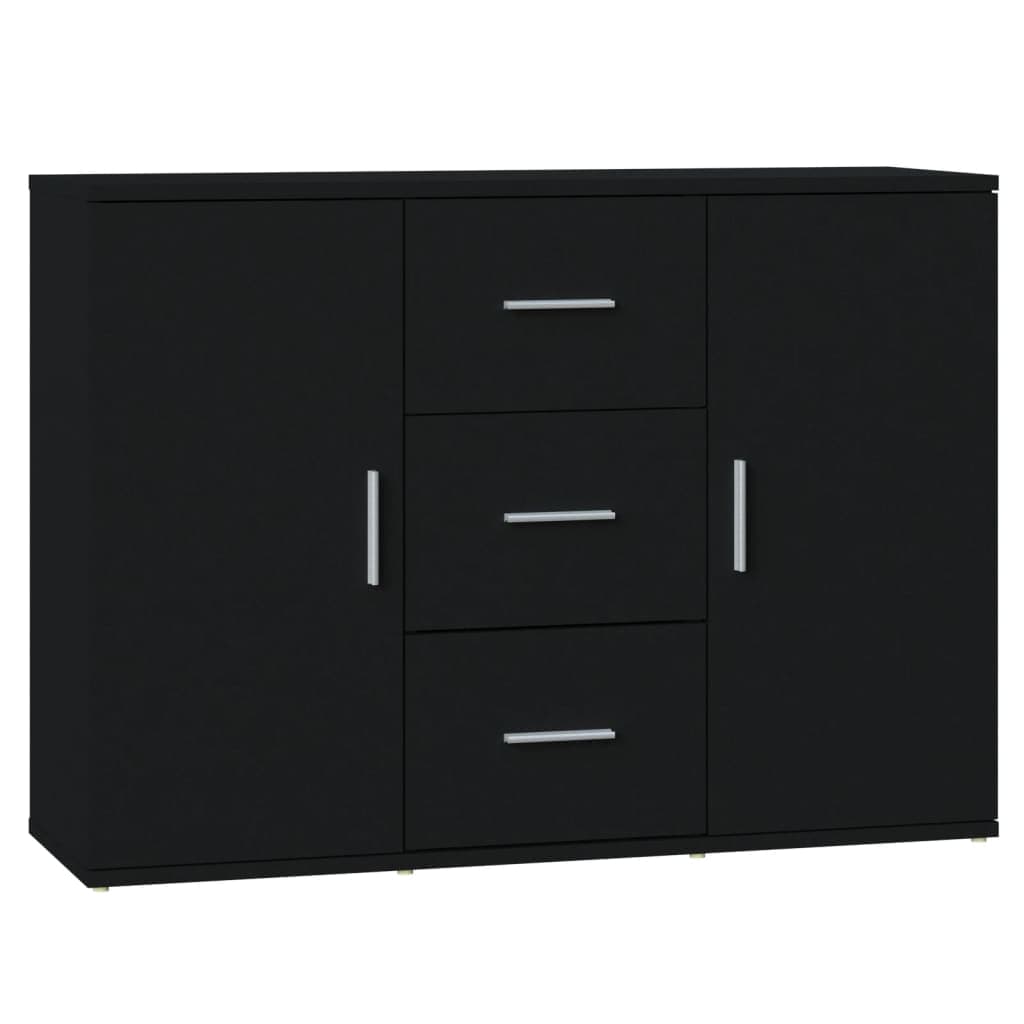 vidaXL Aparador 91x29,5x65 cm derivados de madeira preto