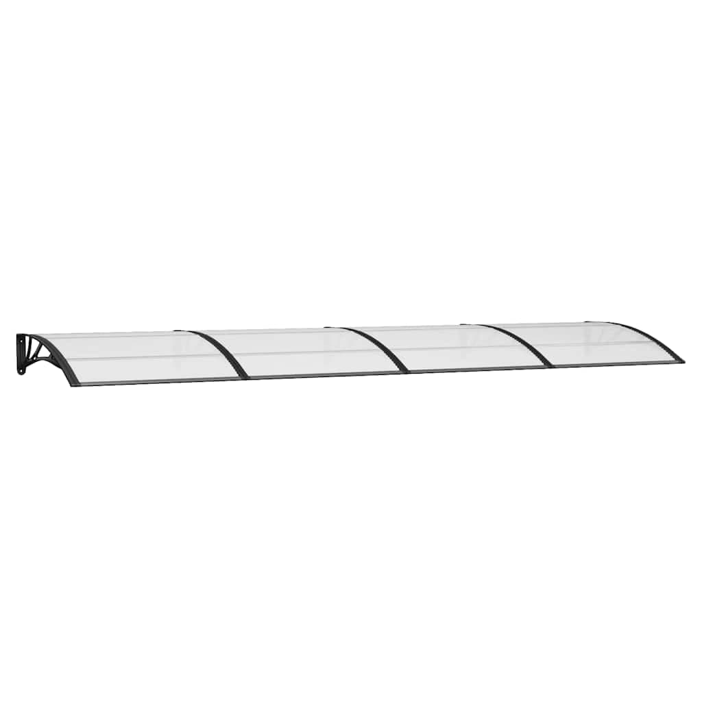 vidaXL Toldo para porta 400x100 cm policarbonato preto