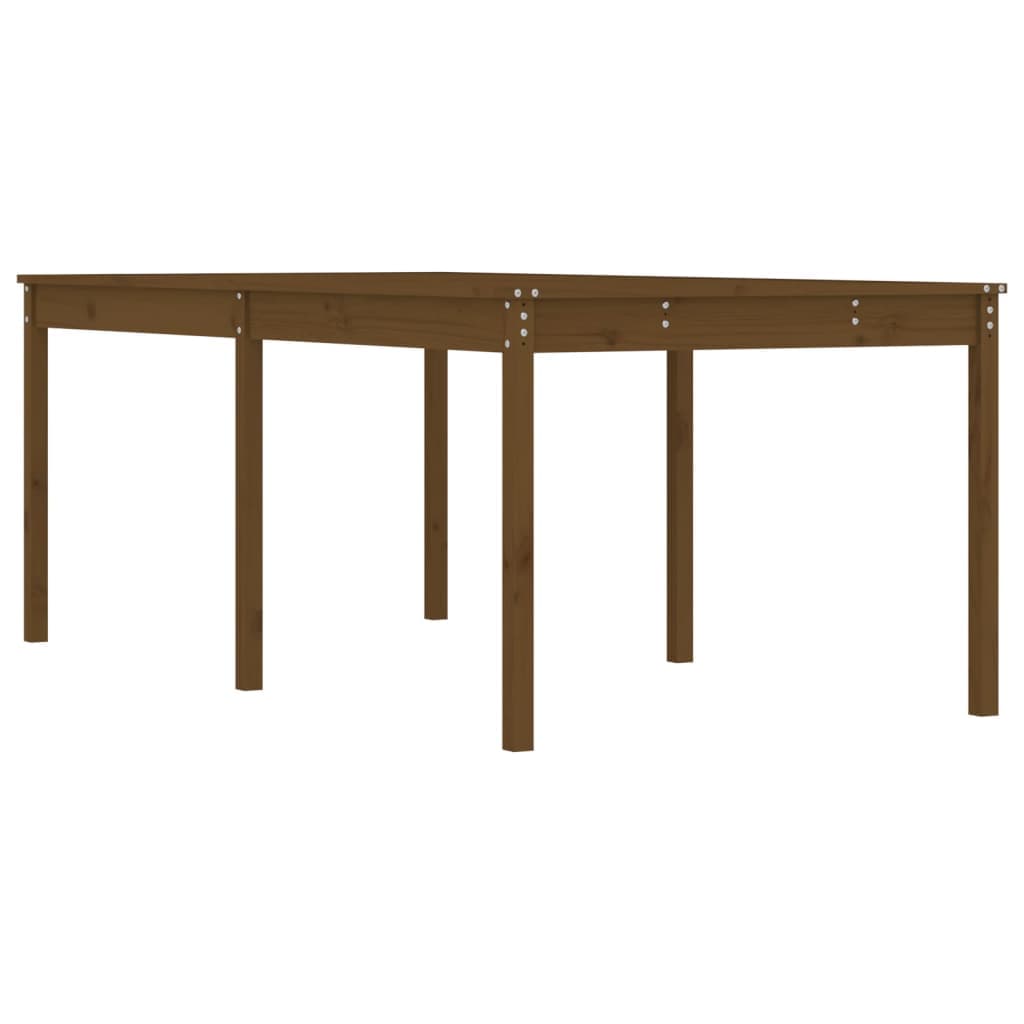 vidaXL Mesa de jardim 203,5x100x76 cm pinho maciço castanho-mel