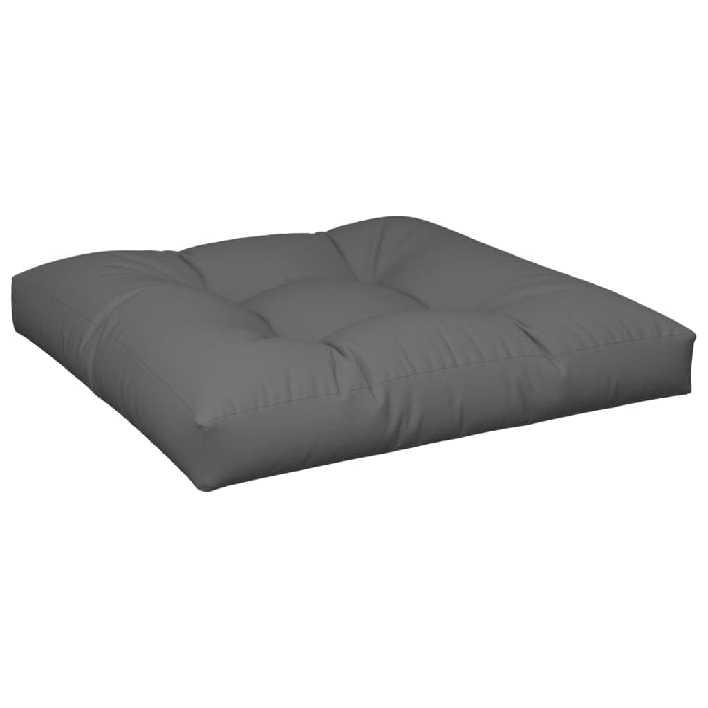 vidaXL Almofadão para sofá de paletes 70x70x12 cm tecido antracite