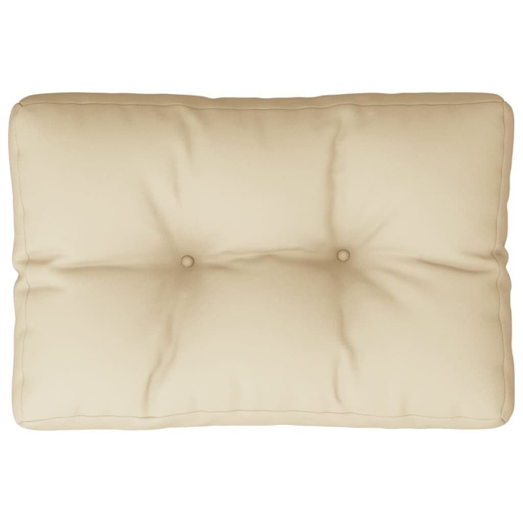 vidaXL Almofadão paletes 60x40x12 cm tecido bege