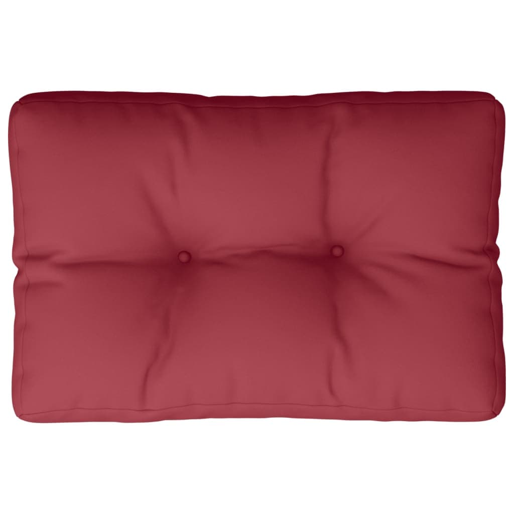vidaXL Almofadão paletes 60x40x12 cm tecido vermelho tinto