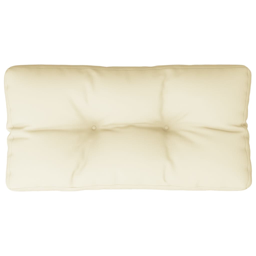 vidaXL Almofadão para sofá de paletes 80x40x12 cm tecido creme