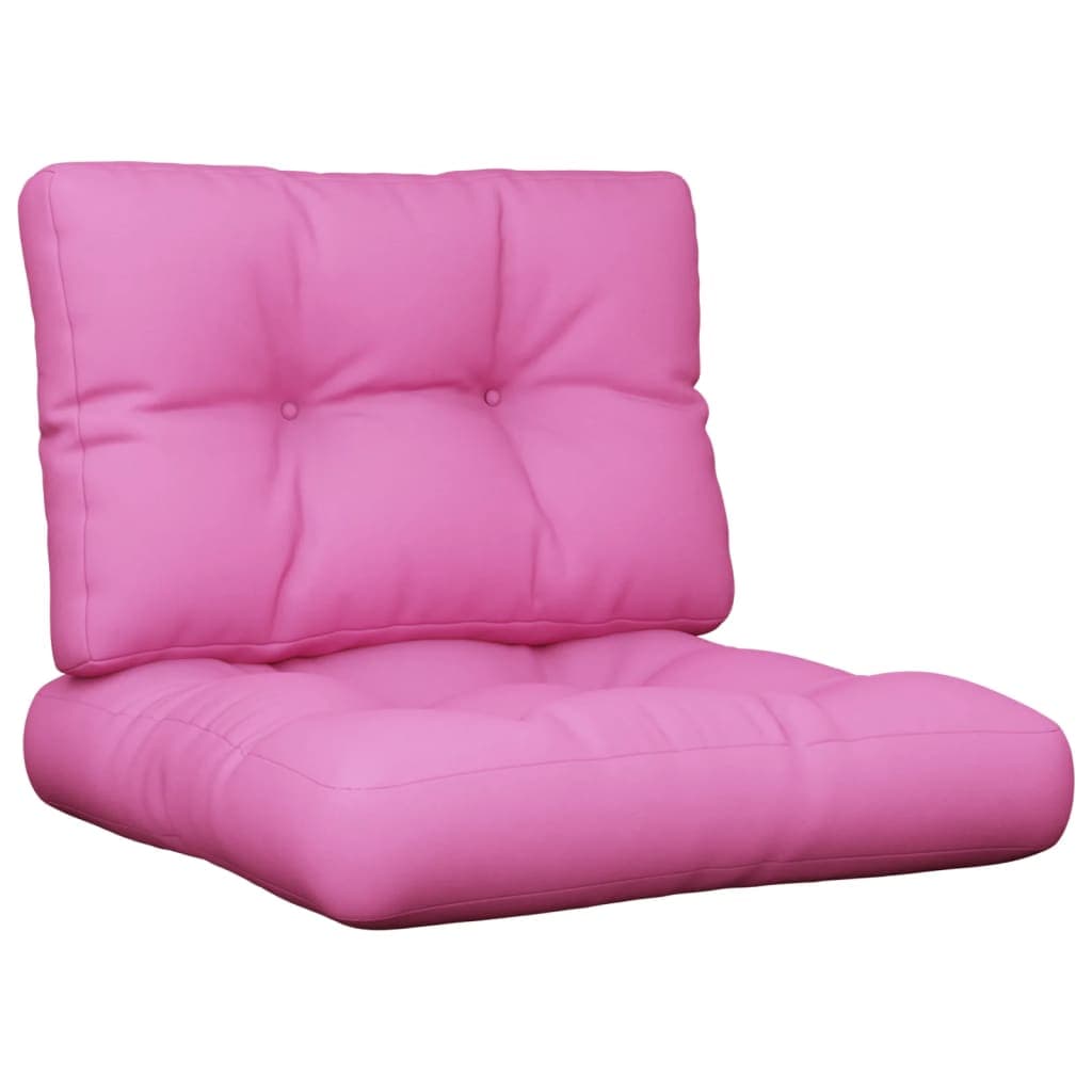 vidaXL Almofadões para paletes 2 pcs tecido rosa