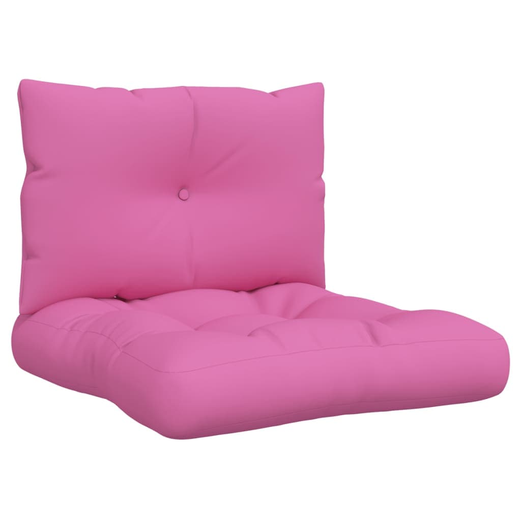 vidaXL Almofadões p/ móveis de paletes 2 pcs tecido oxford rosa