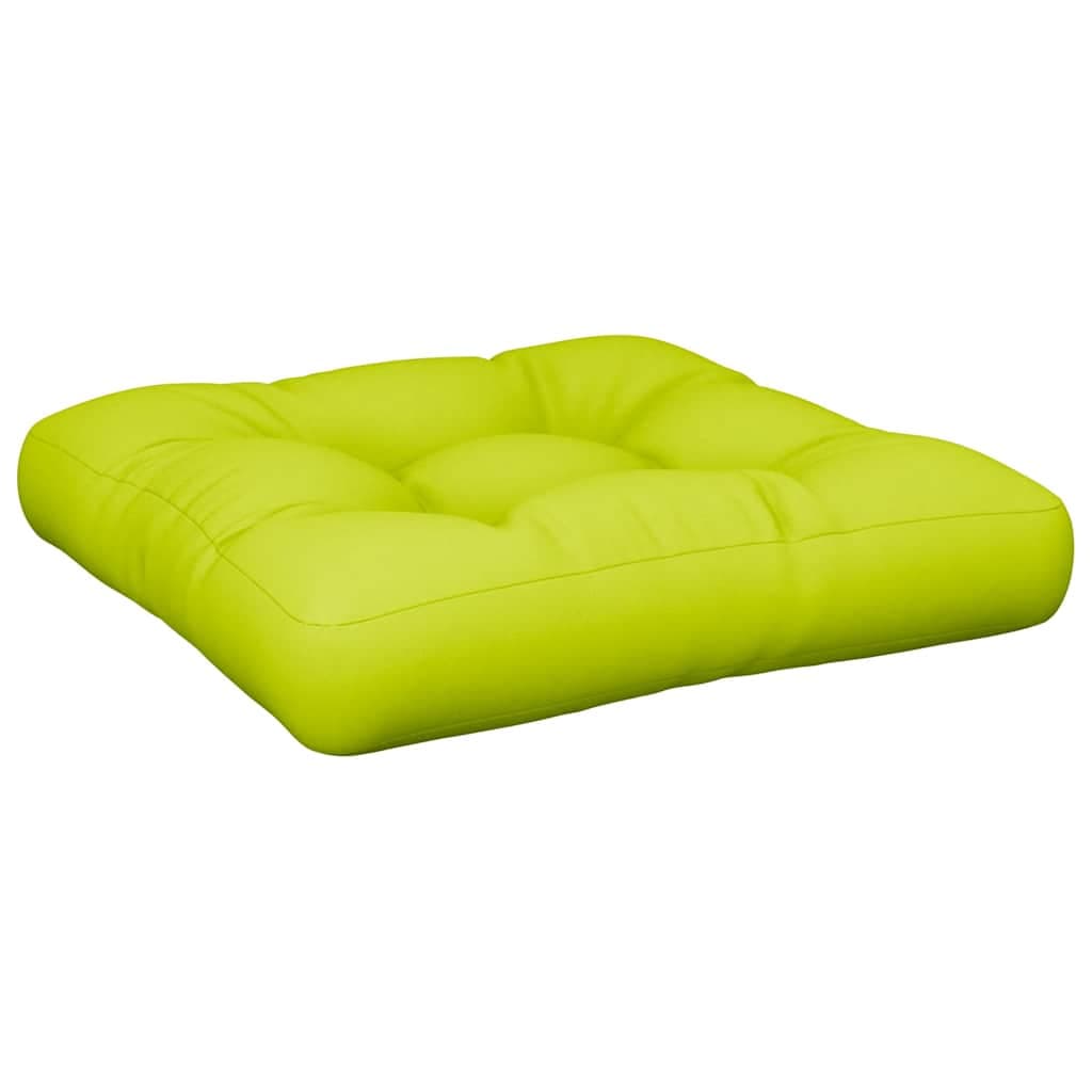 vidaXL Almofadão para paletes 58x58x10 cm tecido verde brilhante