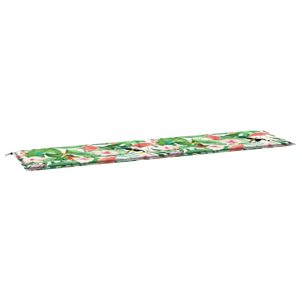 vidaXL Almofadão p/ banco de jardim 200x50x4 cm tecido multicor