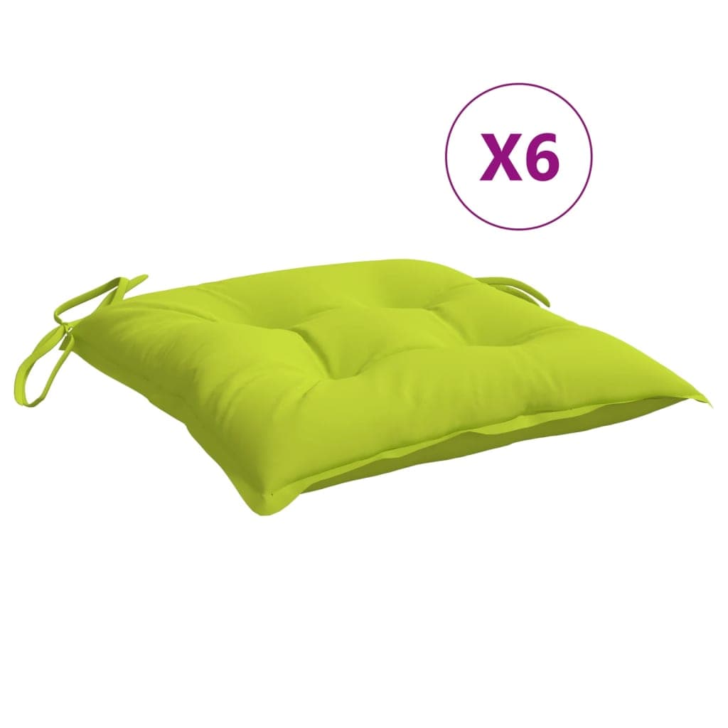 vidaXL Almofadões móveis de paletes 6pcs tecido oxford verde brilhante