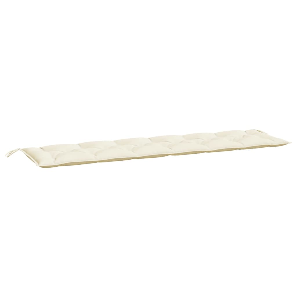 vidaXL Almofadão p/ banco de jardim 200x50x7 cm tecido oxford creme
