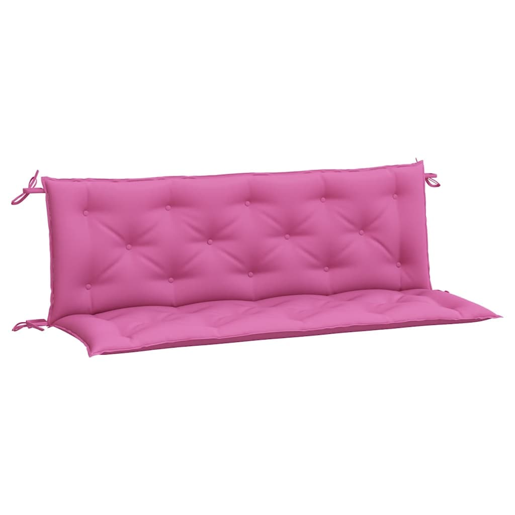 vidaXL Almofadões p/ banco de jardim 2 pcs 150x50x7 cm tecido rosa