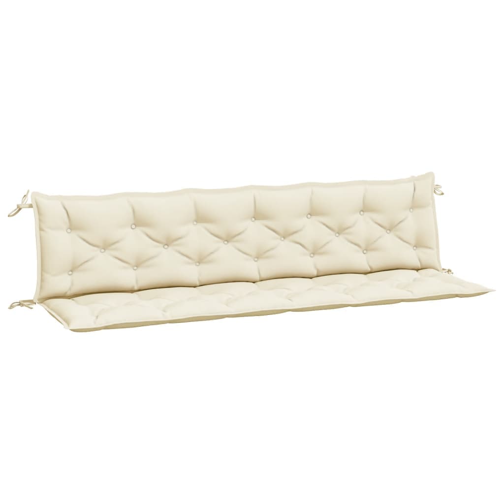 vidaXL Almofadões banco jardim 2 pcs tecido oxford branco nata
