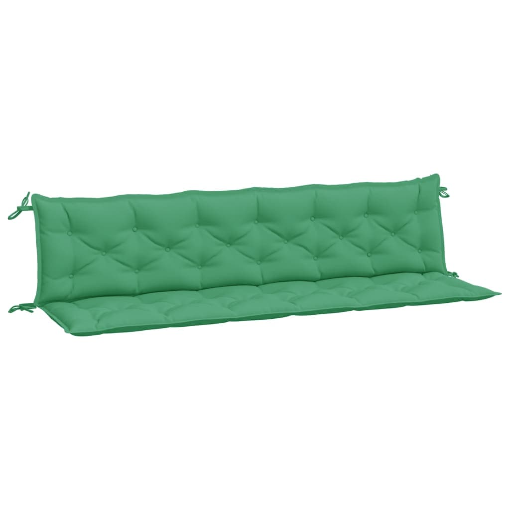 vidaXL Almofadões banco jardim 2 pcs 200x50x7cm tecido oxford verde