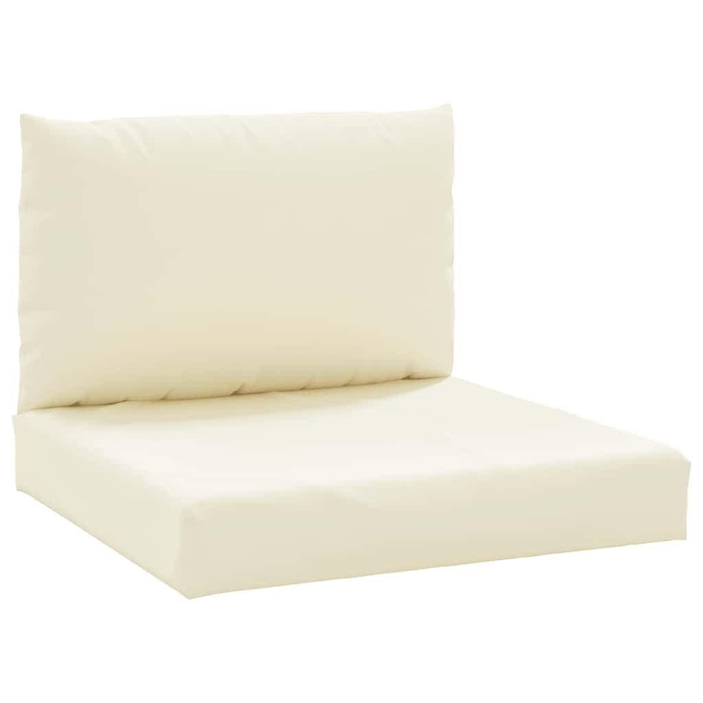 vidaXL Almofadões p/ paletes 2 pcs tecido oxford branco nata