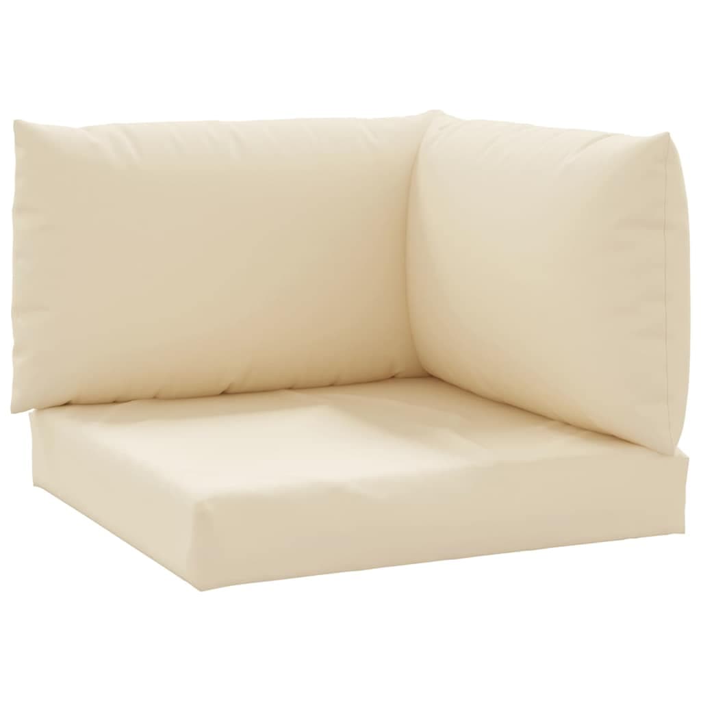 vidaXL Almofadões para paletes 3 pcs tecido oxford bege