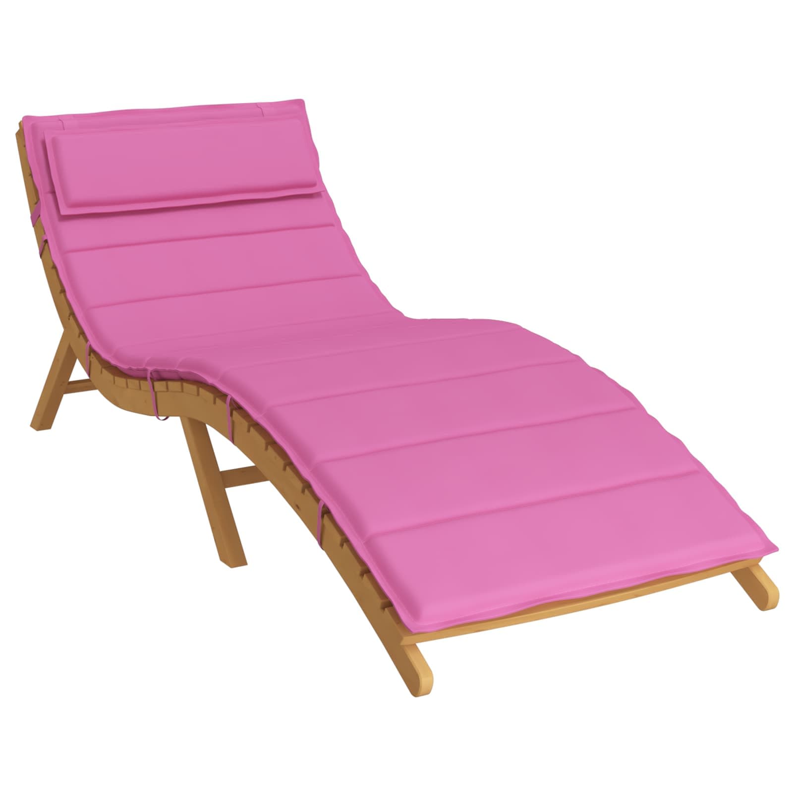 vidaXL Almofada para Espreguiçadeira Solar Rosa 178 x 60 x 4 cm