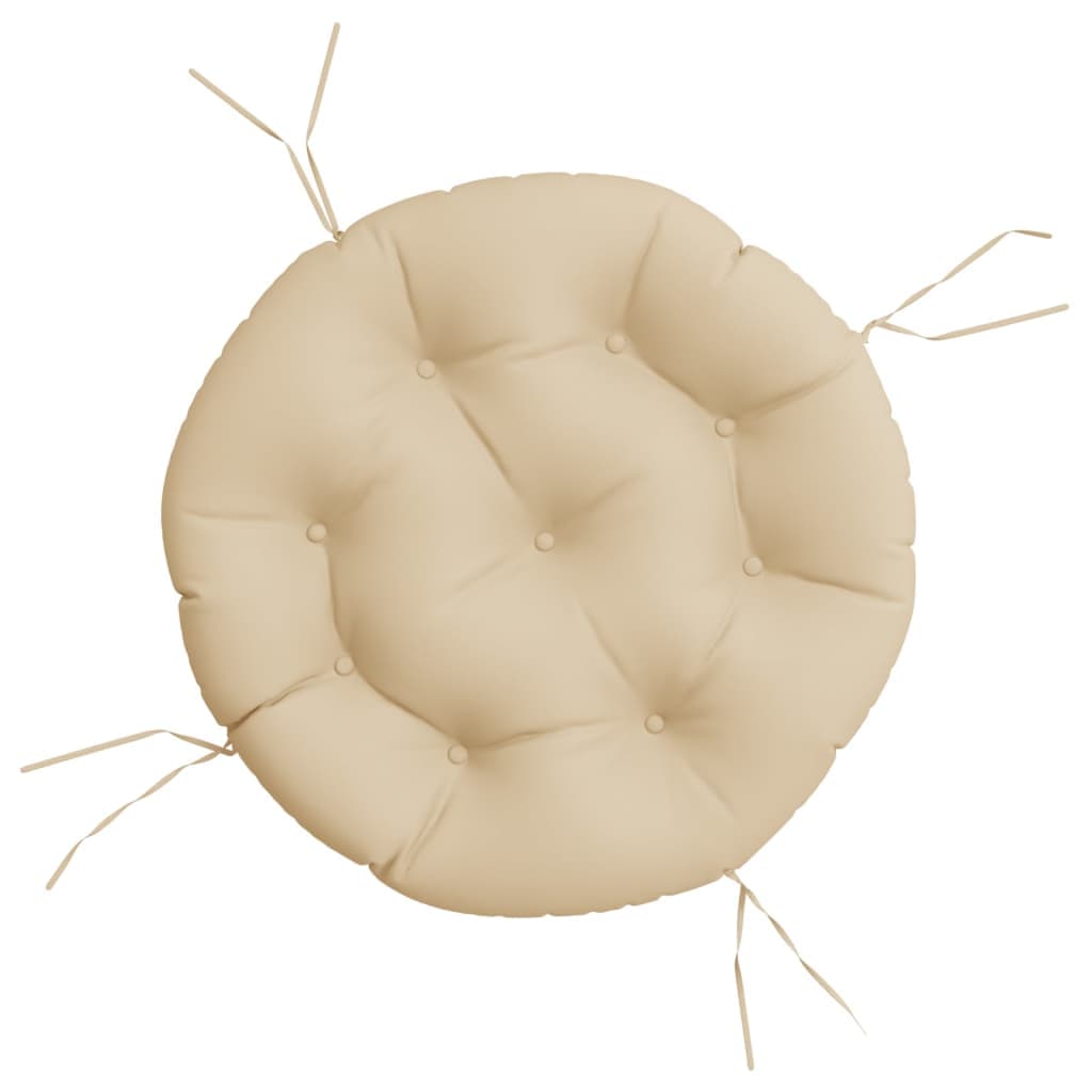 vidaXL Almofadão redondo Ø 60 x11 cm tecido oxford bege