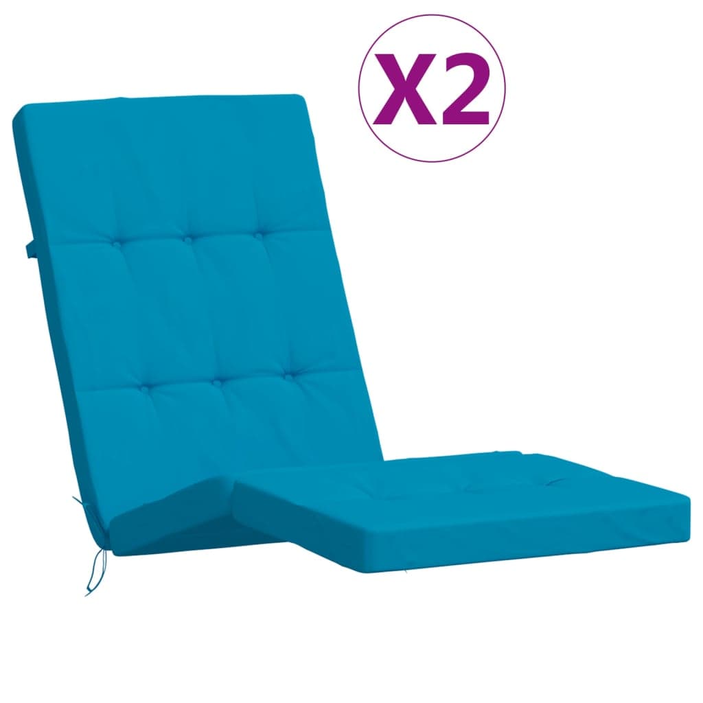 vidaXL Almofadões p/ cadeira de terraço 2 pcs tecido oxford azul-claro