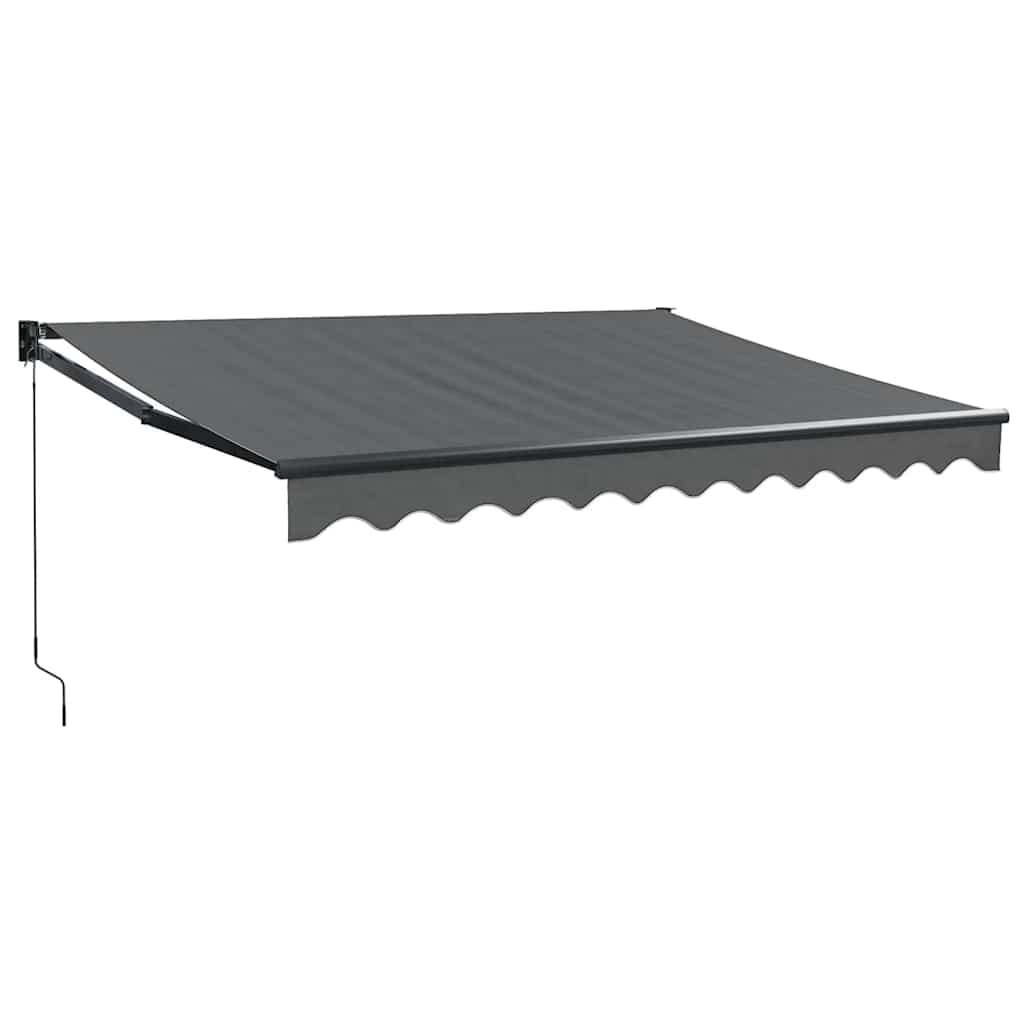 vidaXL Toldo retrátil 3x2,5 m tecido e alumínio antracite