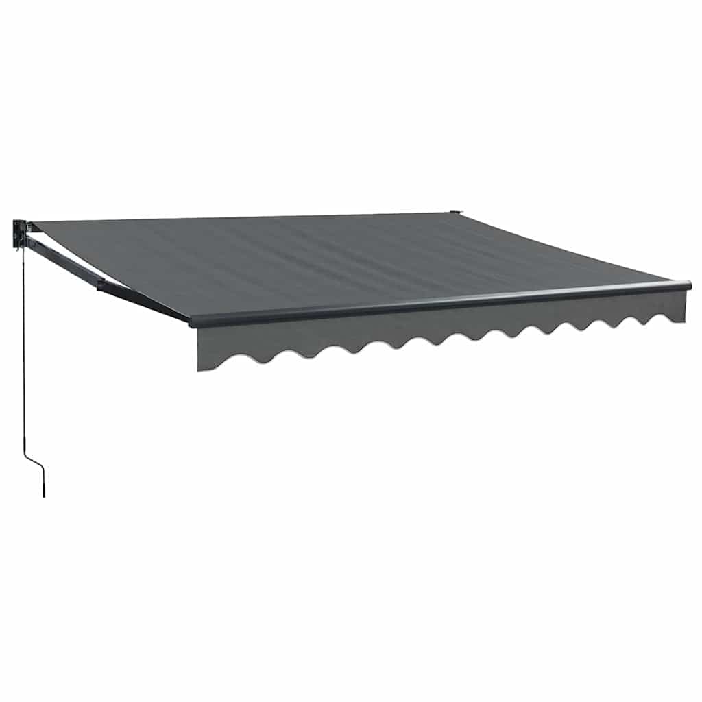 vidaXL Toldo retrátil 3,5x2,5 m tecido e alumínio antracite
