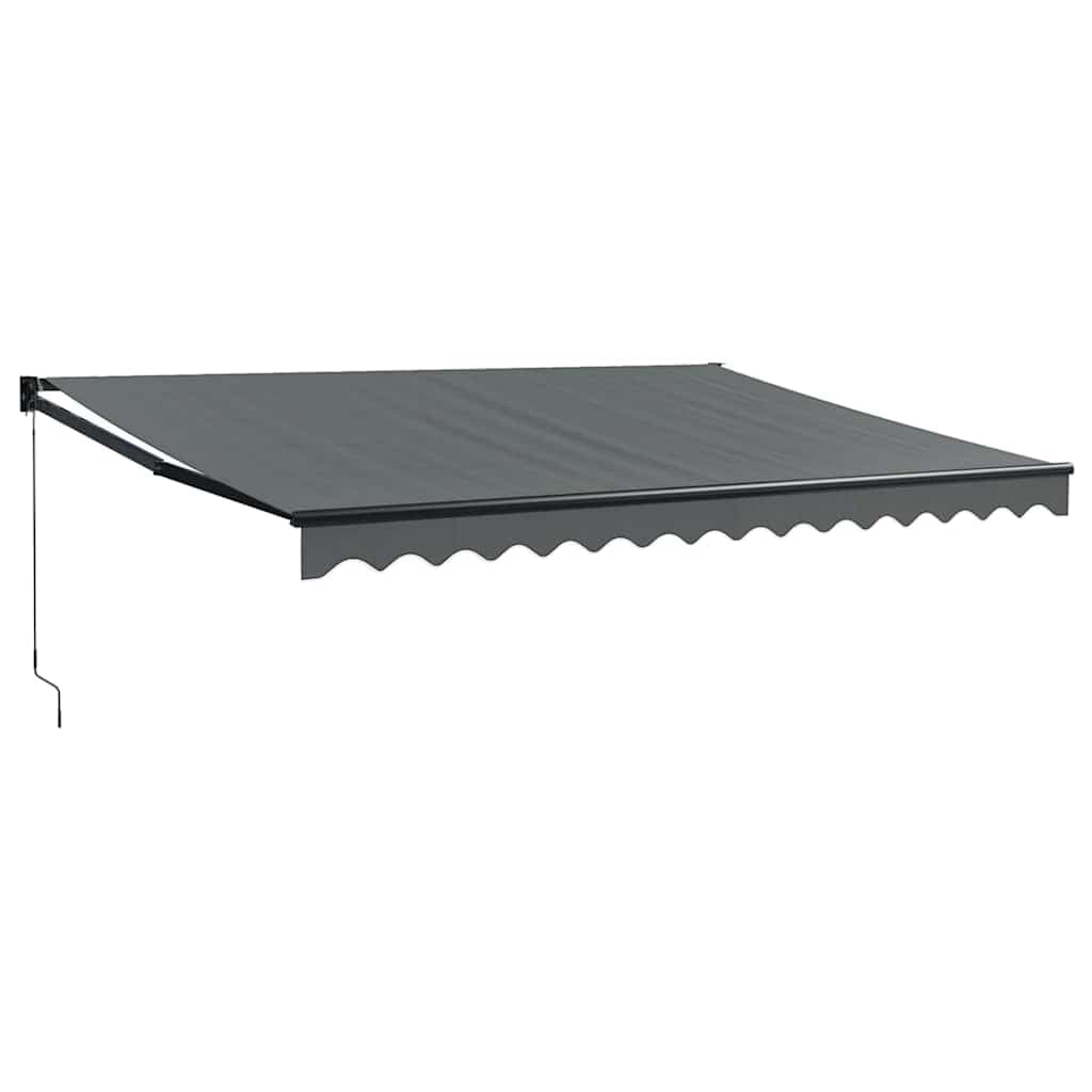 vidaXL Toldo retrátil 4,5x3 m tecido e alumínio antracite