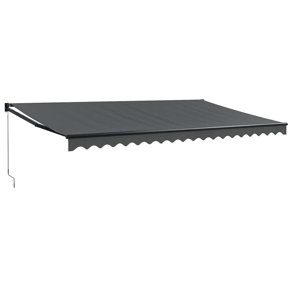 vidaXL Toldo retrátil 5x3 m tecido e alumínio antracite