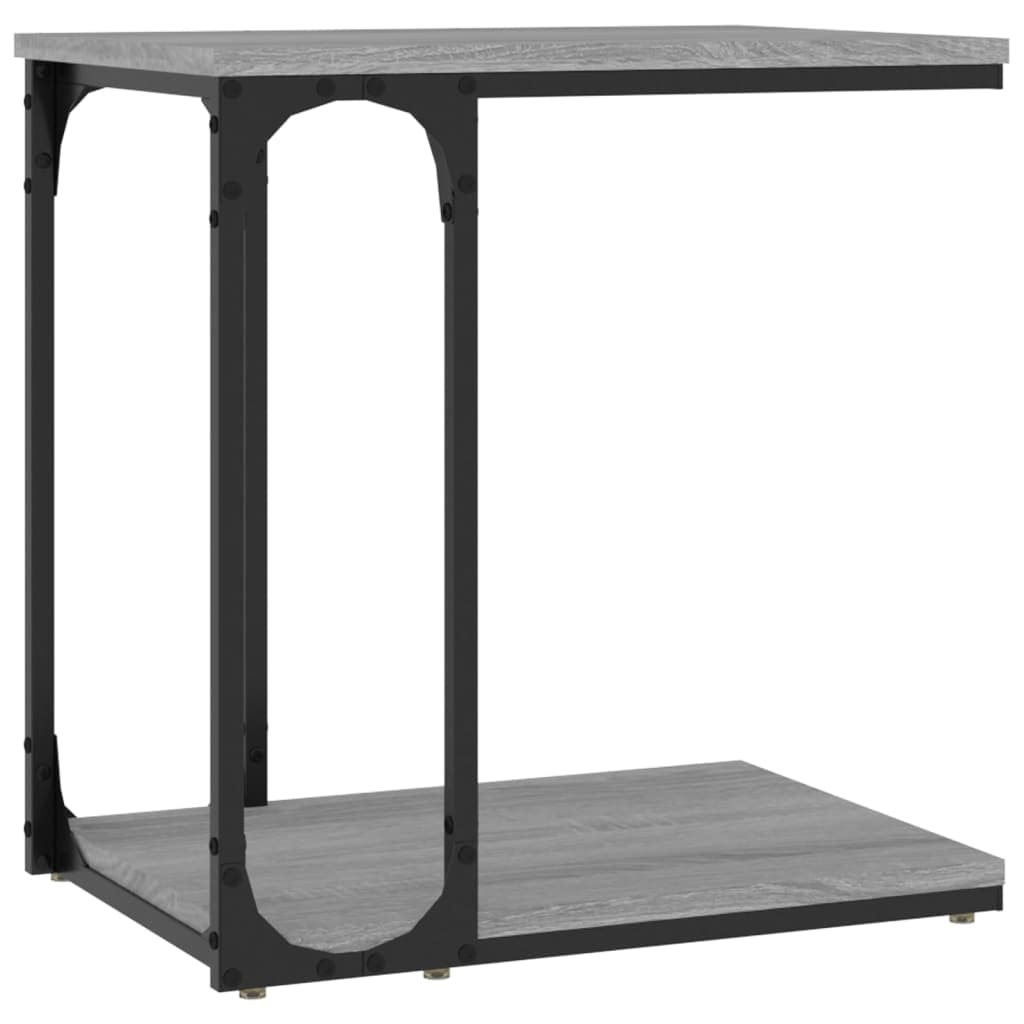 vidaXL Mesa de apoio 50x35x52 cm derivados de madeira cinzento sonoma