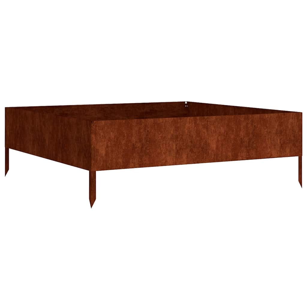 Canteiro Elevado de Jardim 100x100x33,5 cm Aço Corten - 824515