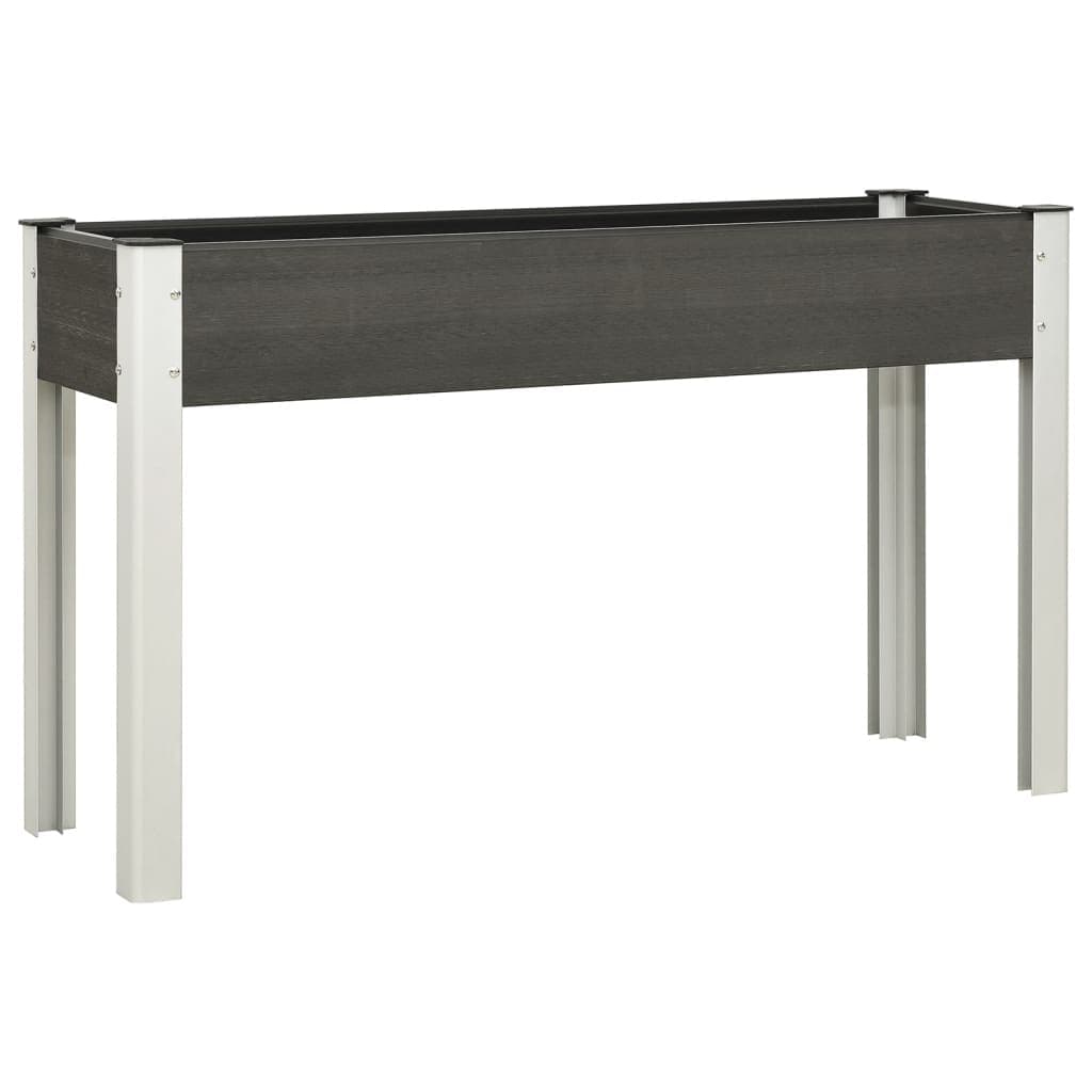 vidaXL Canteiro de jardim elevado 120x40x75 cm WPC cinzento