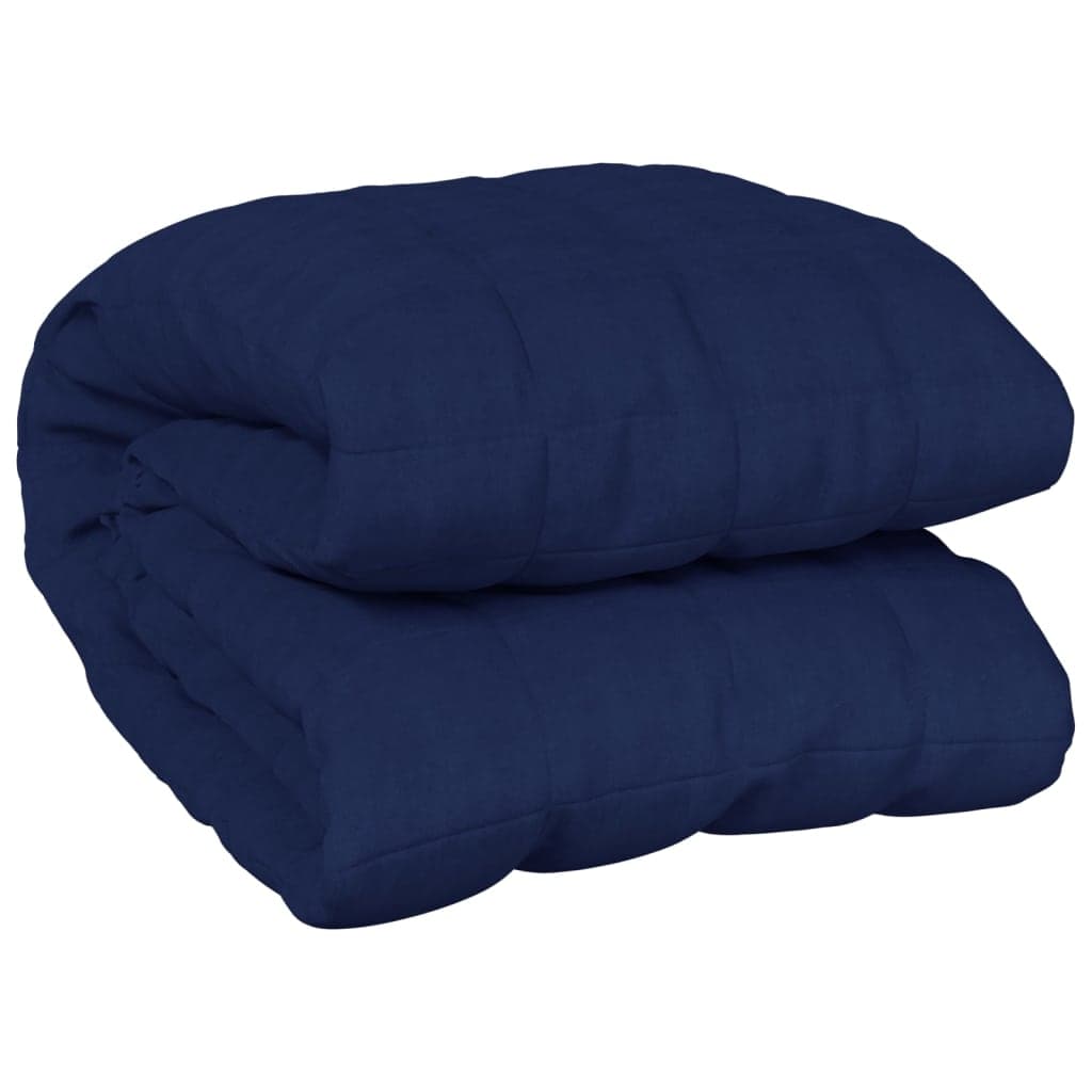 vidaXL Manta pesada 11 kg 220x240 cm tecido azul